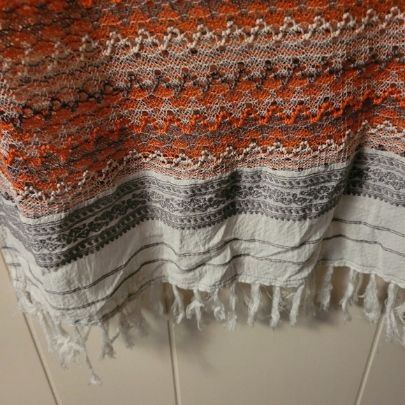 Hannah Boho Lace Top With Fringe Trim Size Large - Picture 4 of 8